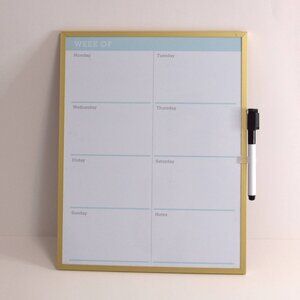 2/$20 Gold and Baby Blue Dry Erase Weekly Planning Board